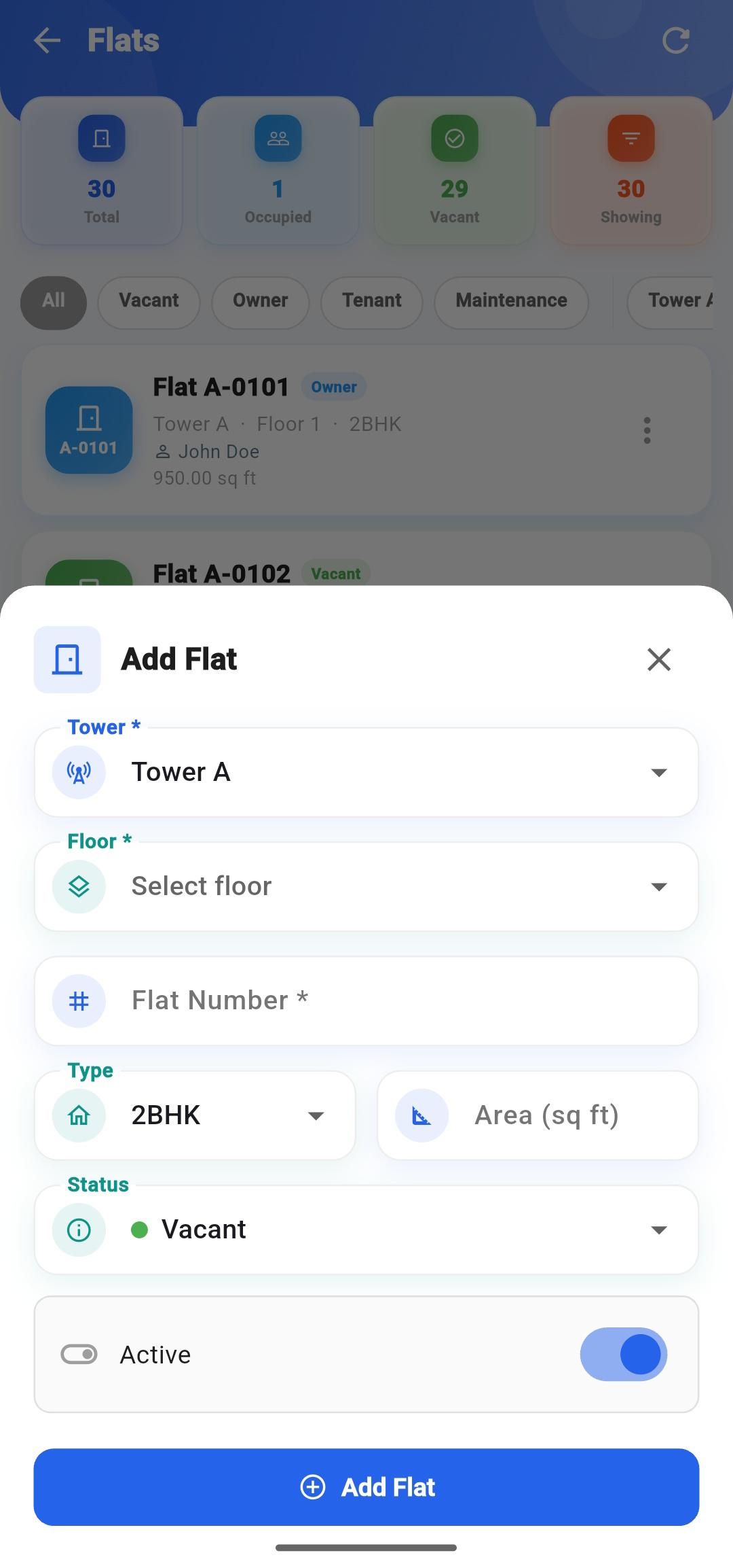 AMS Flat management