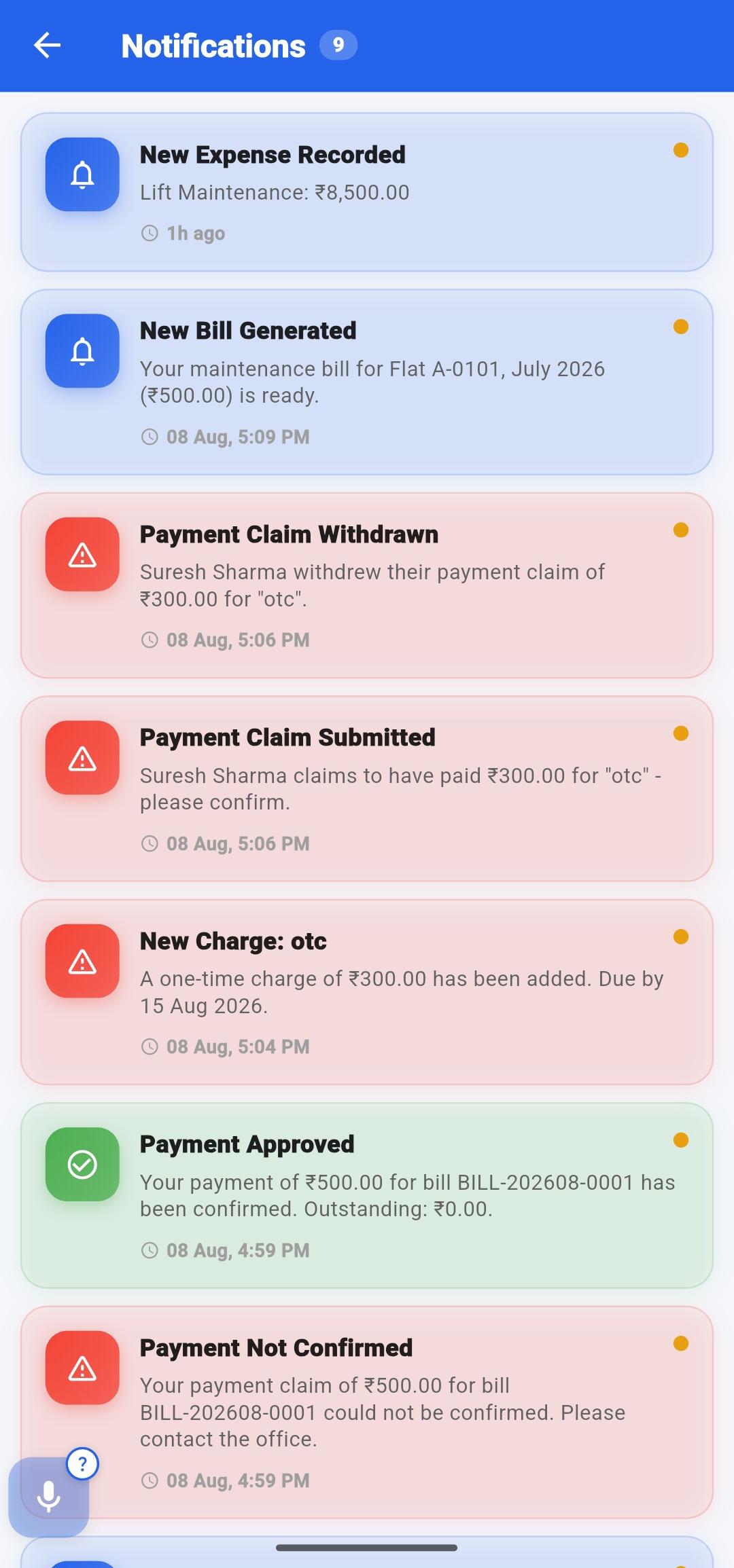 AMS Notification list
